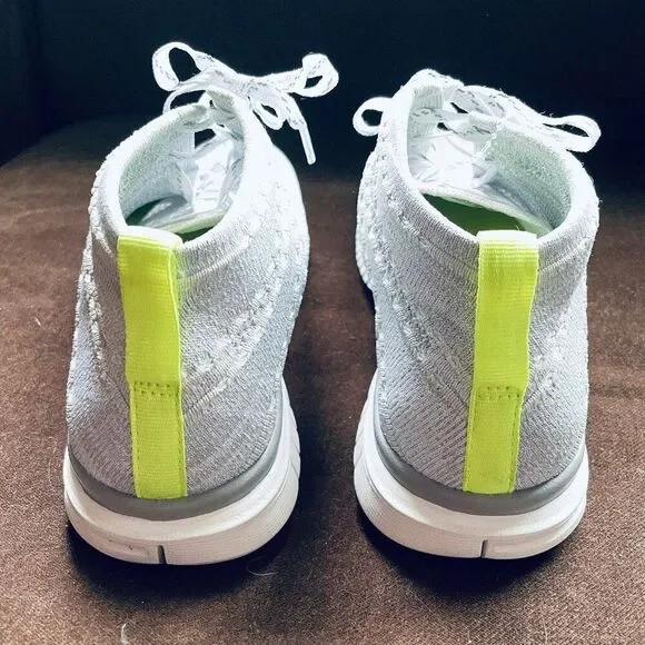 Nike Free Flyknit Chukka Womens Pure Platinum Wolf Grey 639699-001 Size 8.5 US - Picture 4 of 10